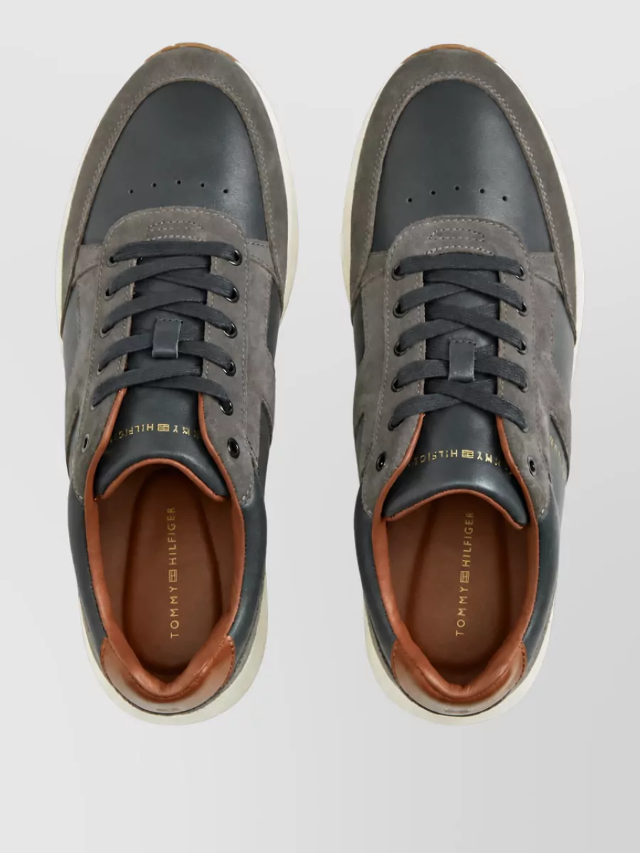 Tommy Hilfiger Leather Low-Top Lace-Up Sneakers