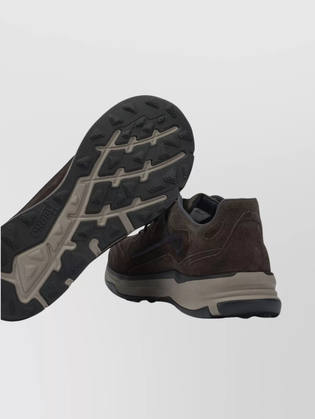 Herno Suede Sneakers With Round Toe And Rubber Sole