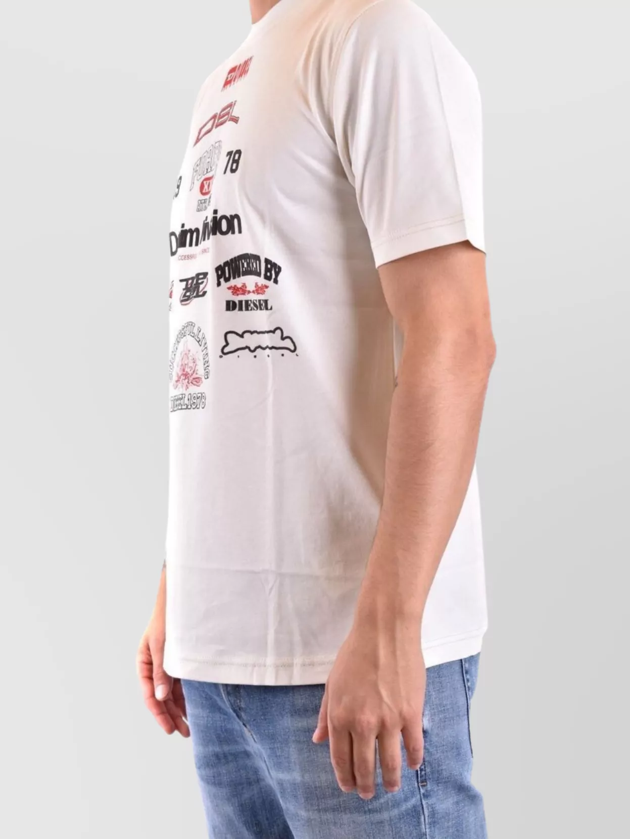 Diesel Graphic Print Crew Neck Short Sleeves T-Shirts