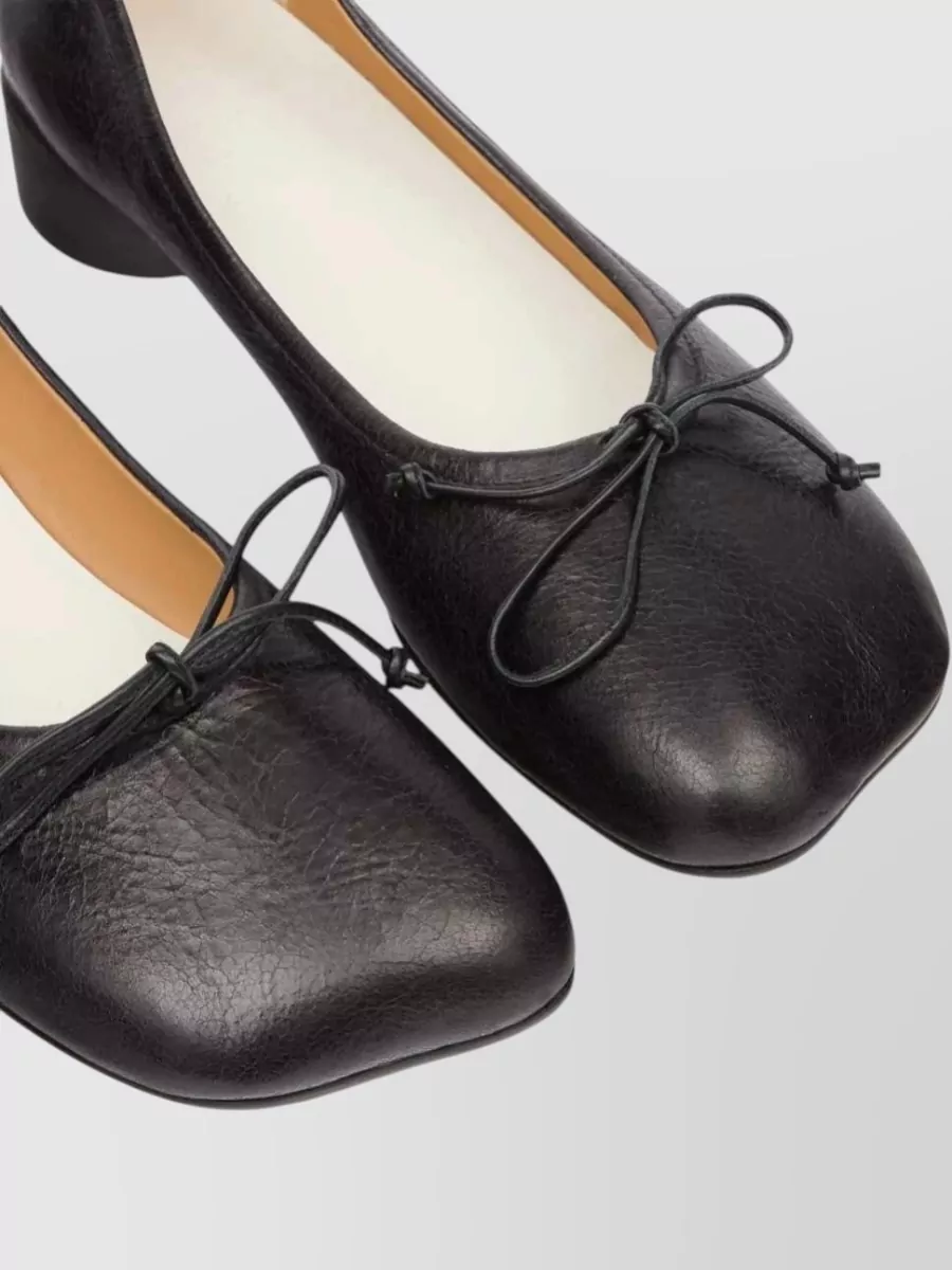 Mm6 Maison Margiela Leather Knotted Ballerina Shoes
