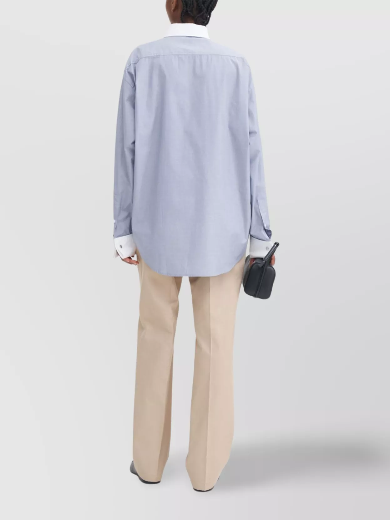 Filippa K Cotton Tuxedo Shirt Contrast Collar