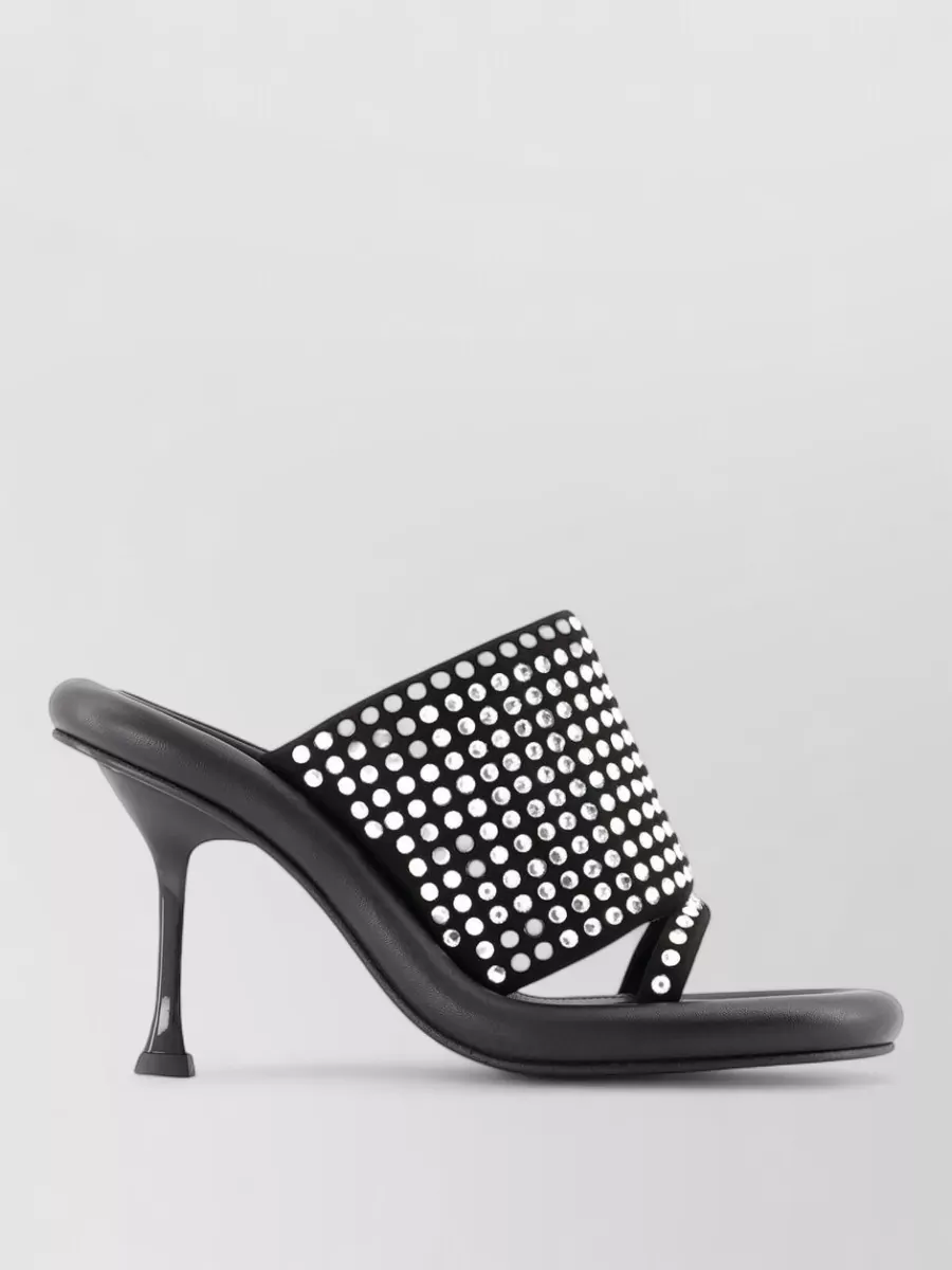 Jw Anderson Crystal-Embellished Leather Mules