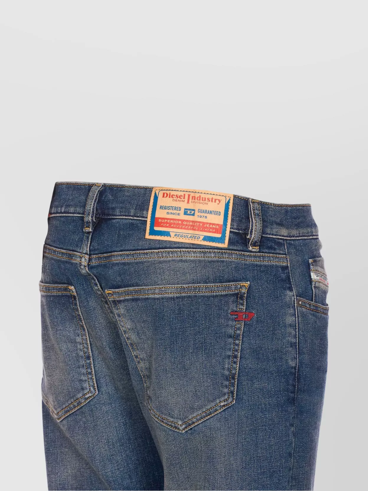 Diesel Slim Fit Trousers Five Pockets In Blue