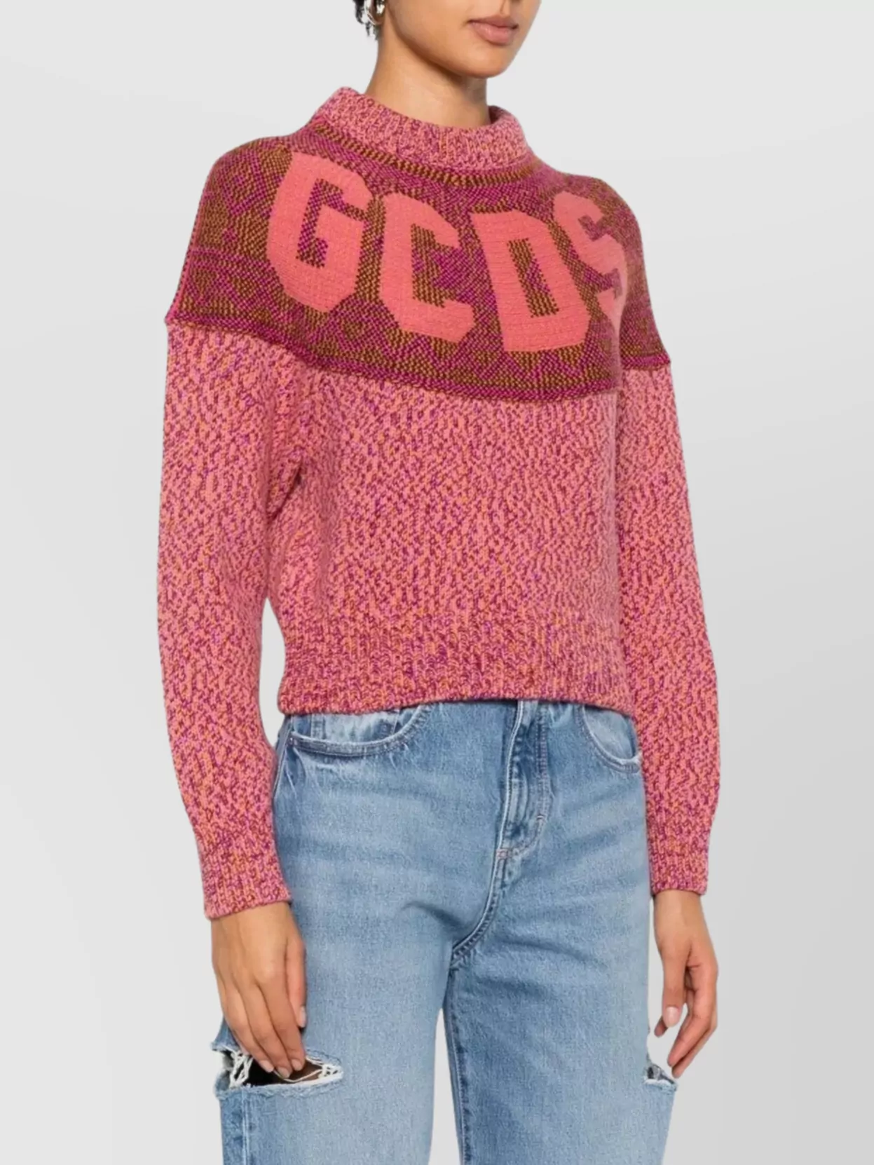 Gcds Cozy Knit Crew Neck Sweater