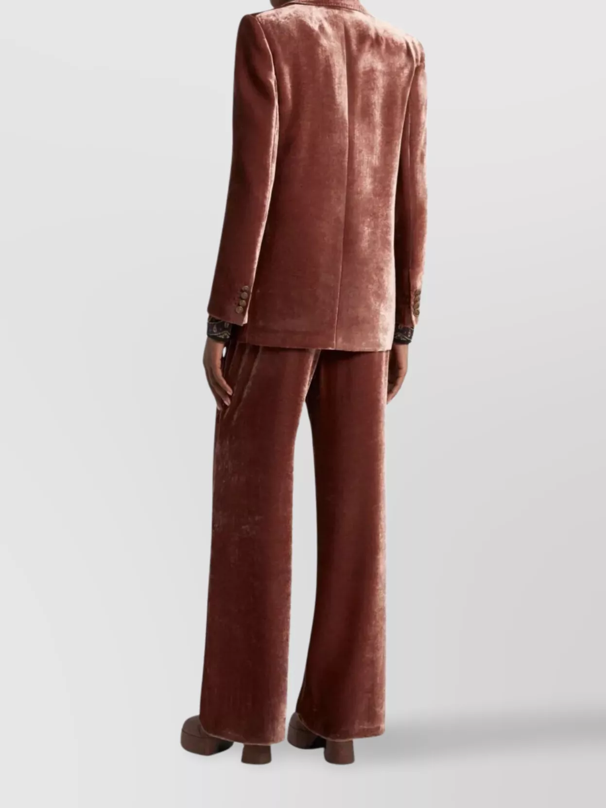 Etro Velvet Straight-Cut Blazer Silk Blend