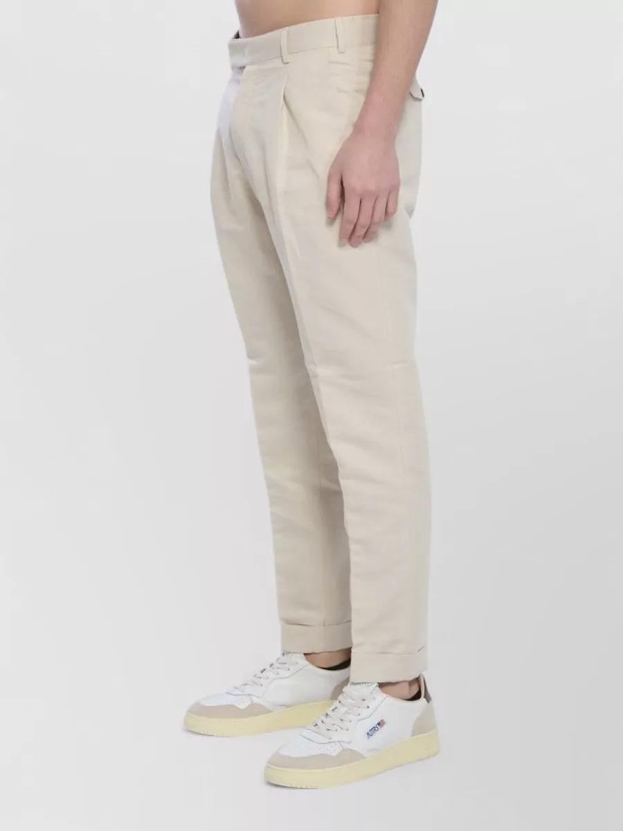 Pt Torino Rebel Linen Cotton Tailored Trousers