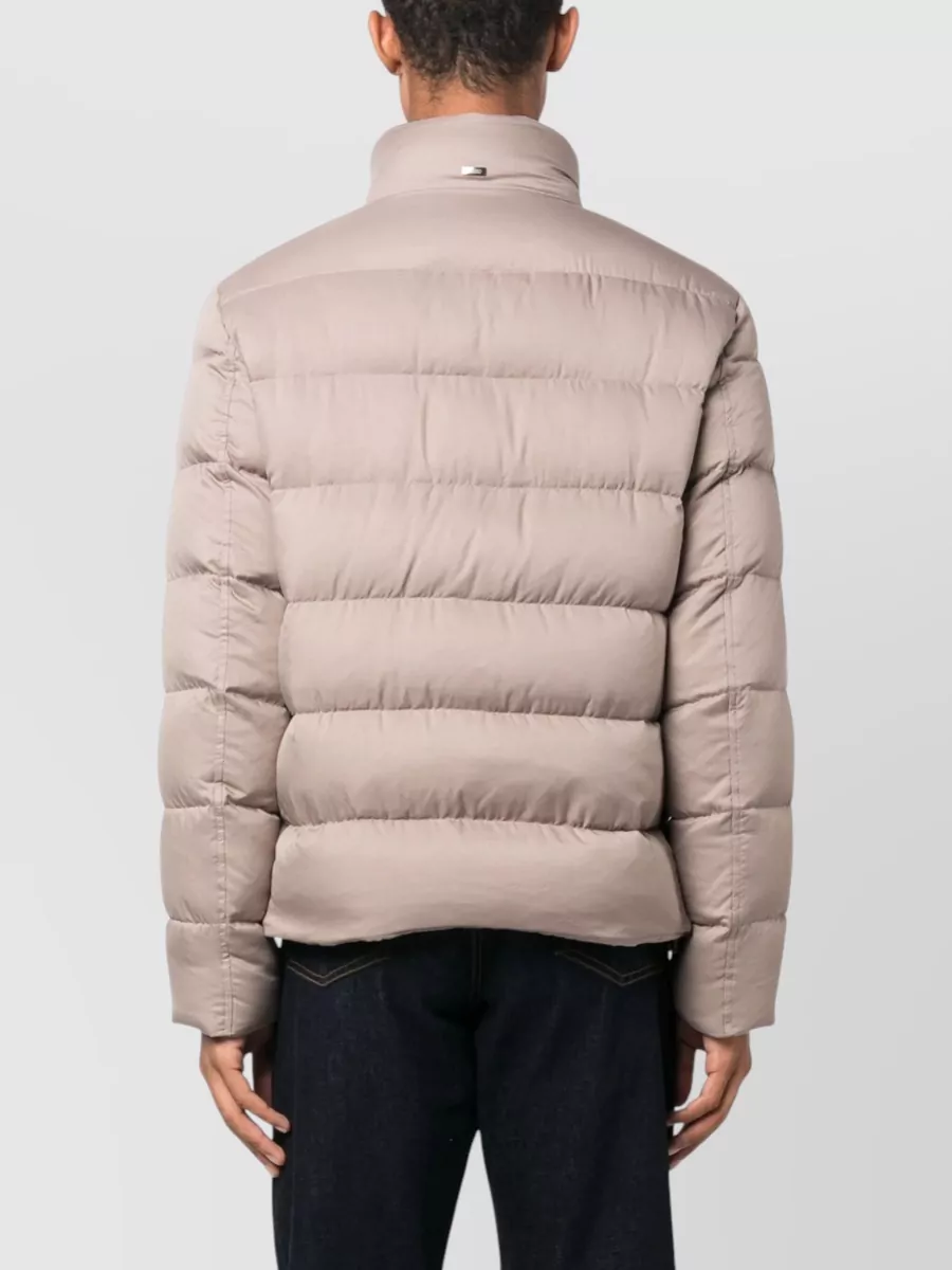 Herno Quilted Jacket With High Collar And Pockets