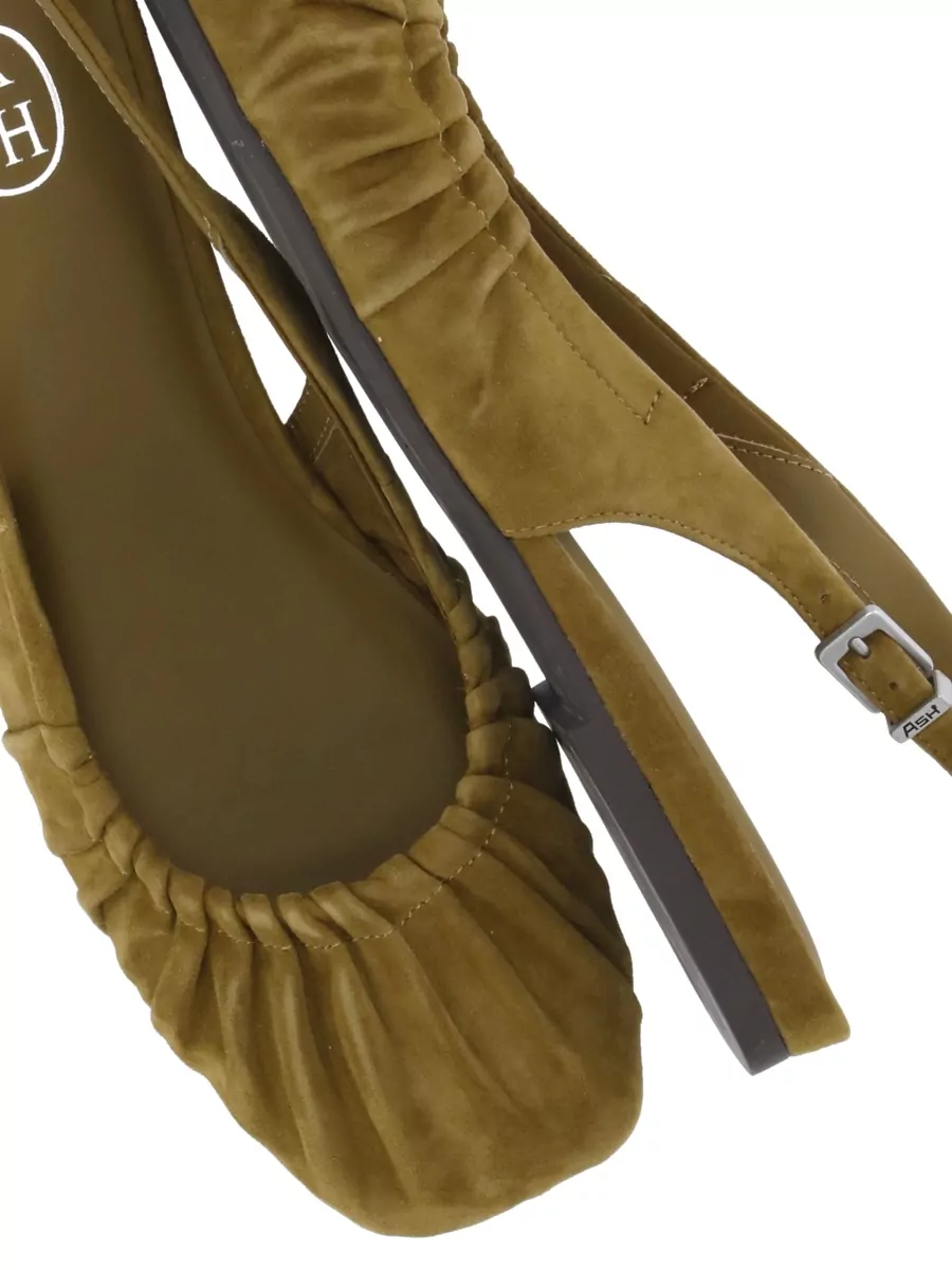 Ash Leather Slingback Ballerina Shoes