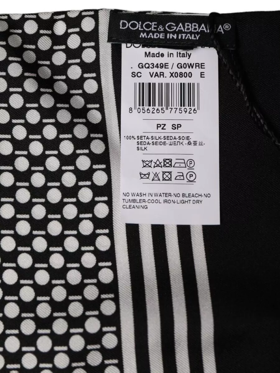 Dolce&Gabbana Silk Geometric Scarf