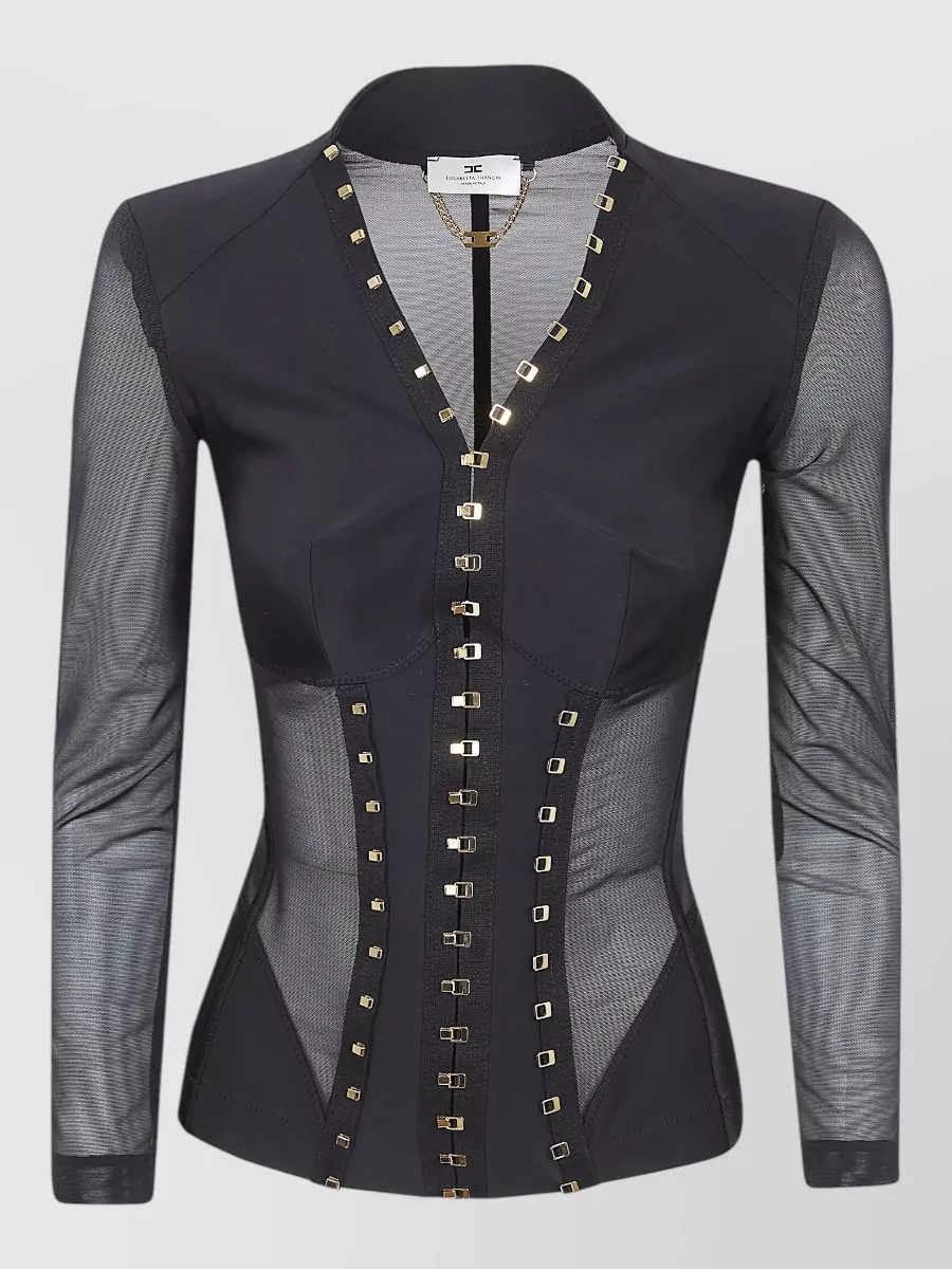 Elisabetta Franchi Long-sleeve fitted jacket