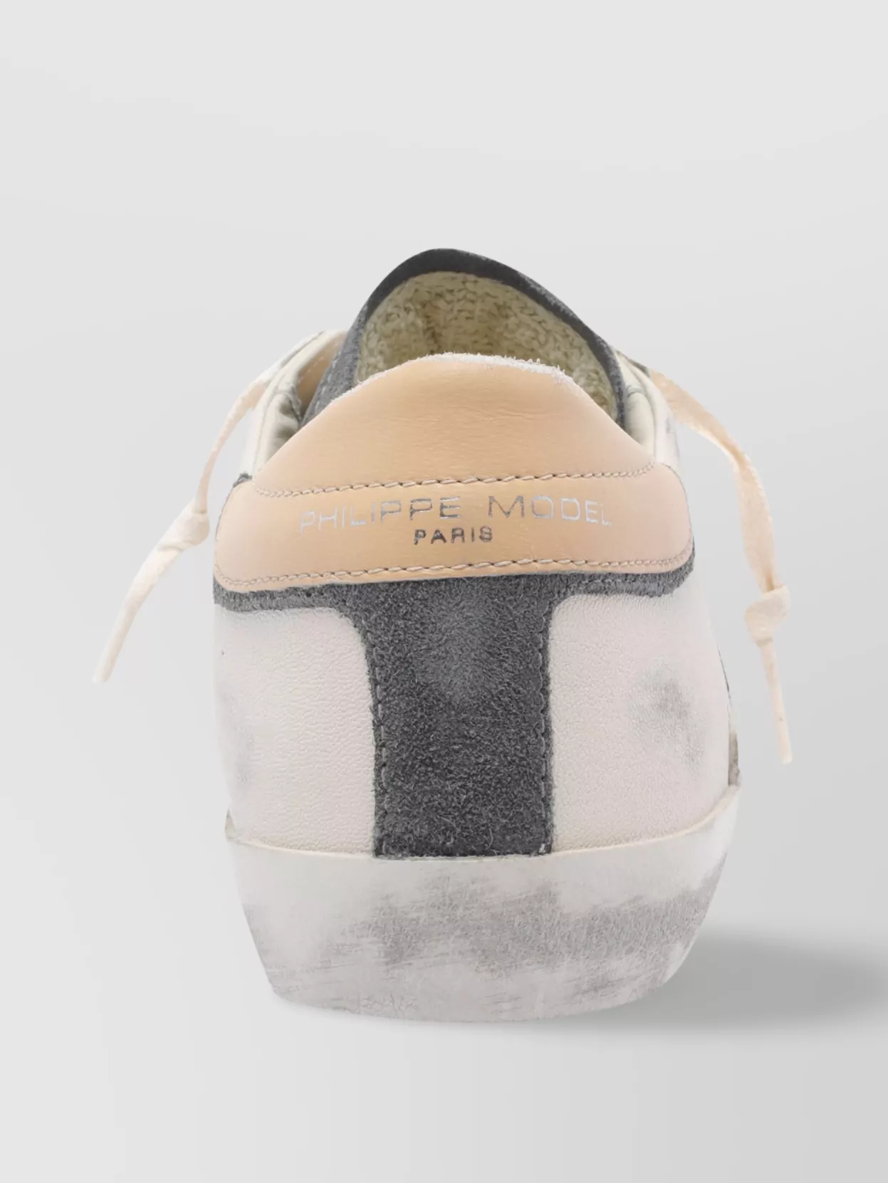 Philippe Model Low Top Leather Sneakers With Suede Accents