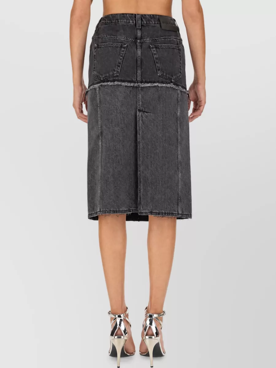 Alexander Mcqueen Denim High-Rise Skirt