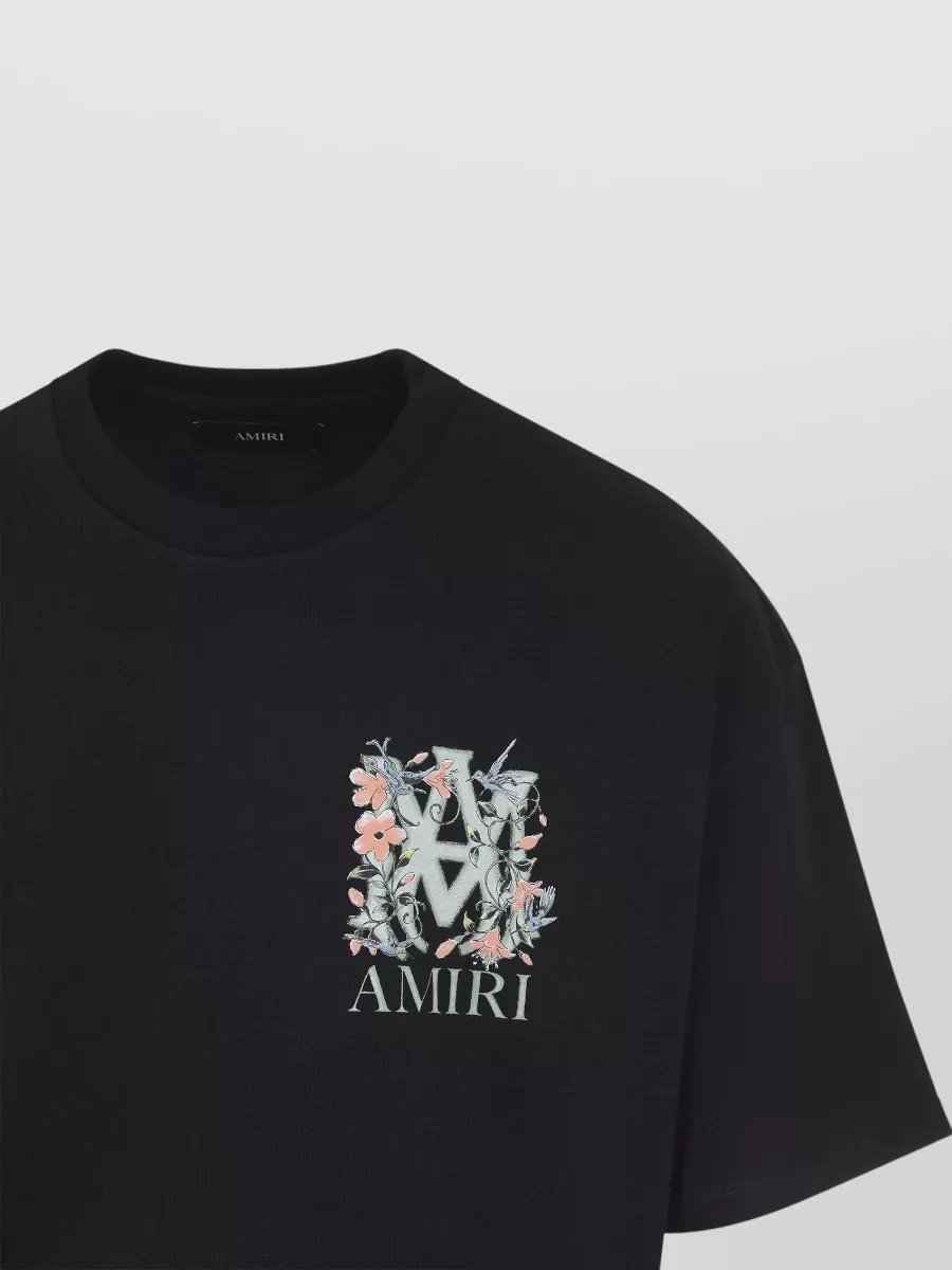 Amiri Cotton Floral Logo Oversized T-Shirt