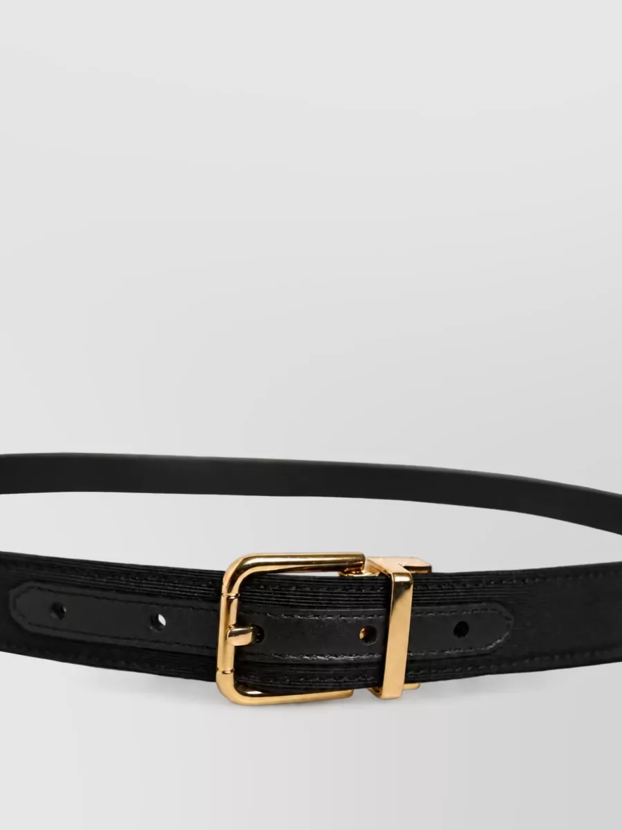 Dolce&Gabbana Leather Canvas Belt