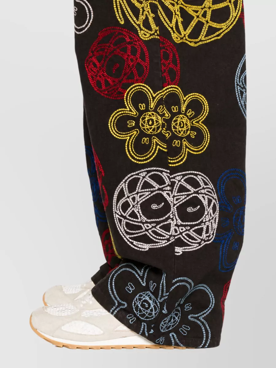 Kenzo Embroidered Denim Trousers