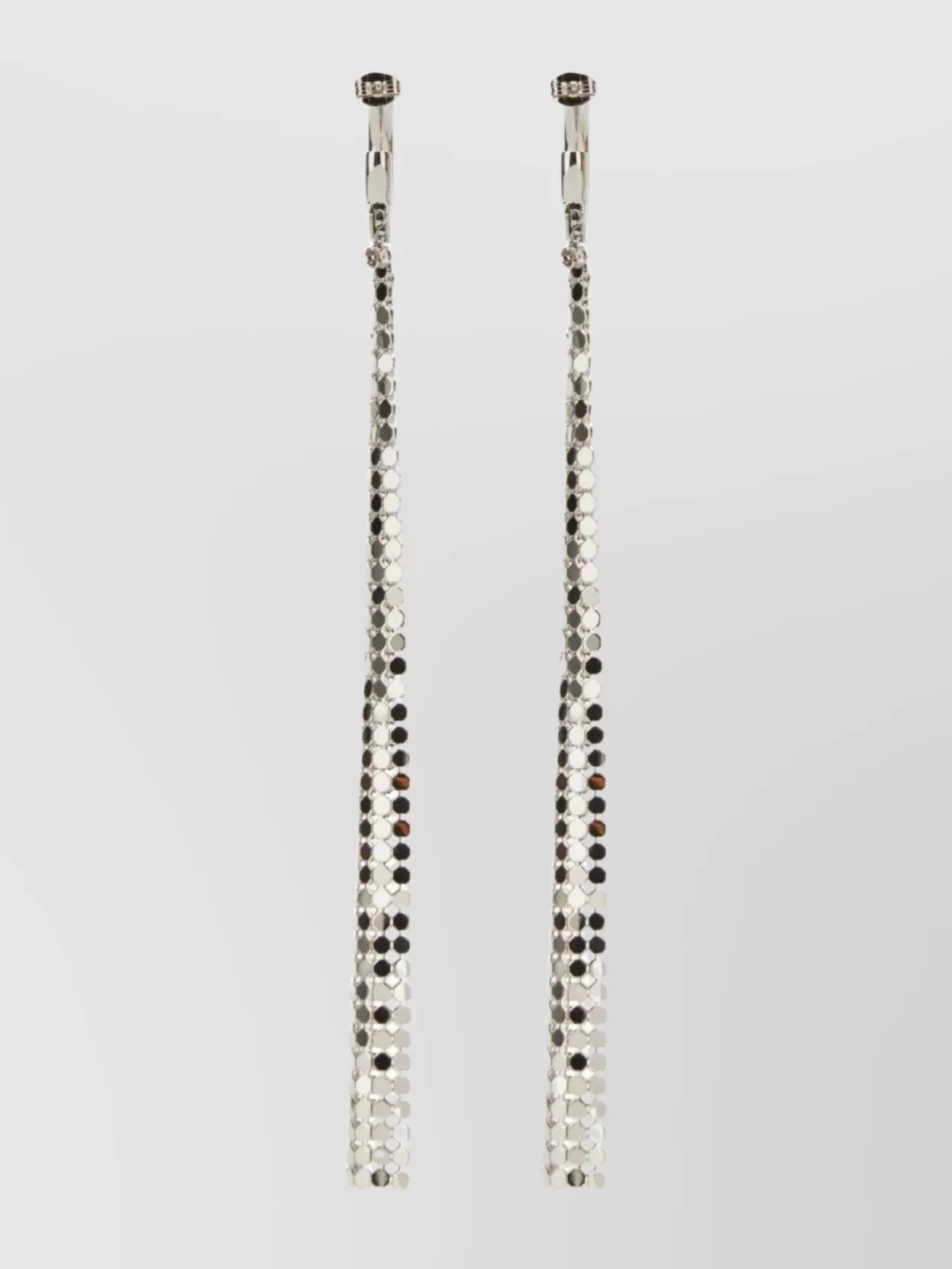 Rabanne Dangling Embellished Silver-tone Earrings