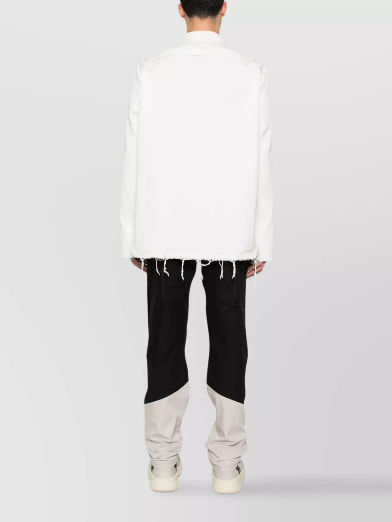 RICK OWENS DRKSHDW OPERA PRINT CANVAS OUTER SHIRT