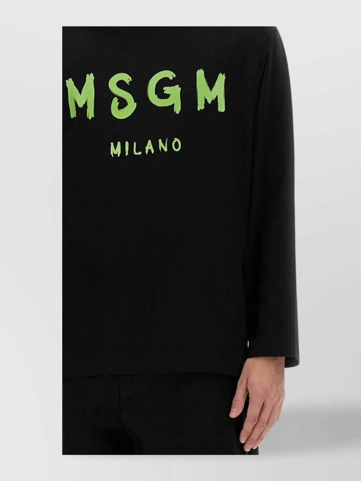 Msgm Crew Neck Cotton Sweatshirt