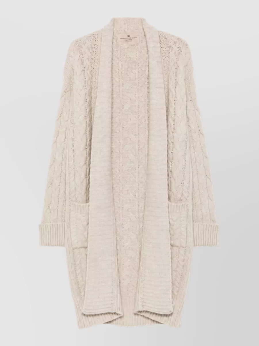 Ermanno Scervino cashmere cable-knit long-sleeve cardigan