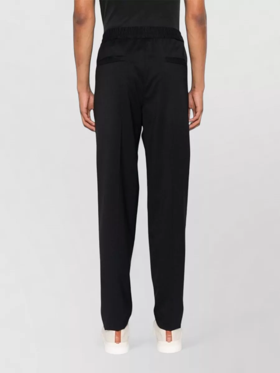 Zegna Tapered Trousers With Elastic Waistband And Pockets