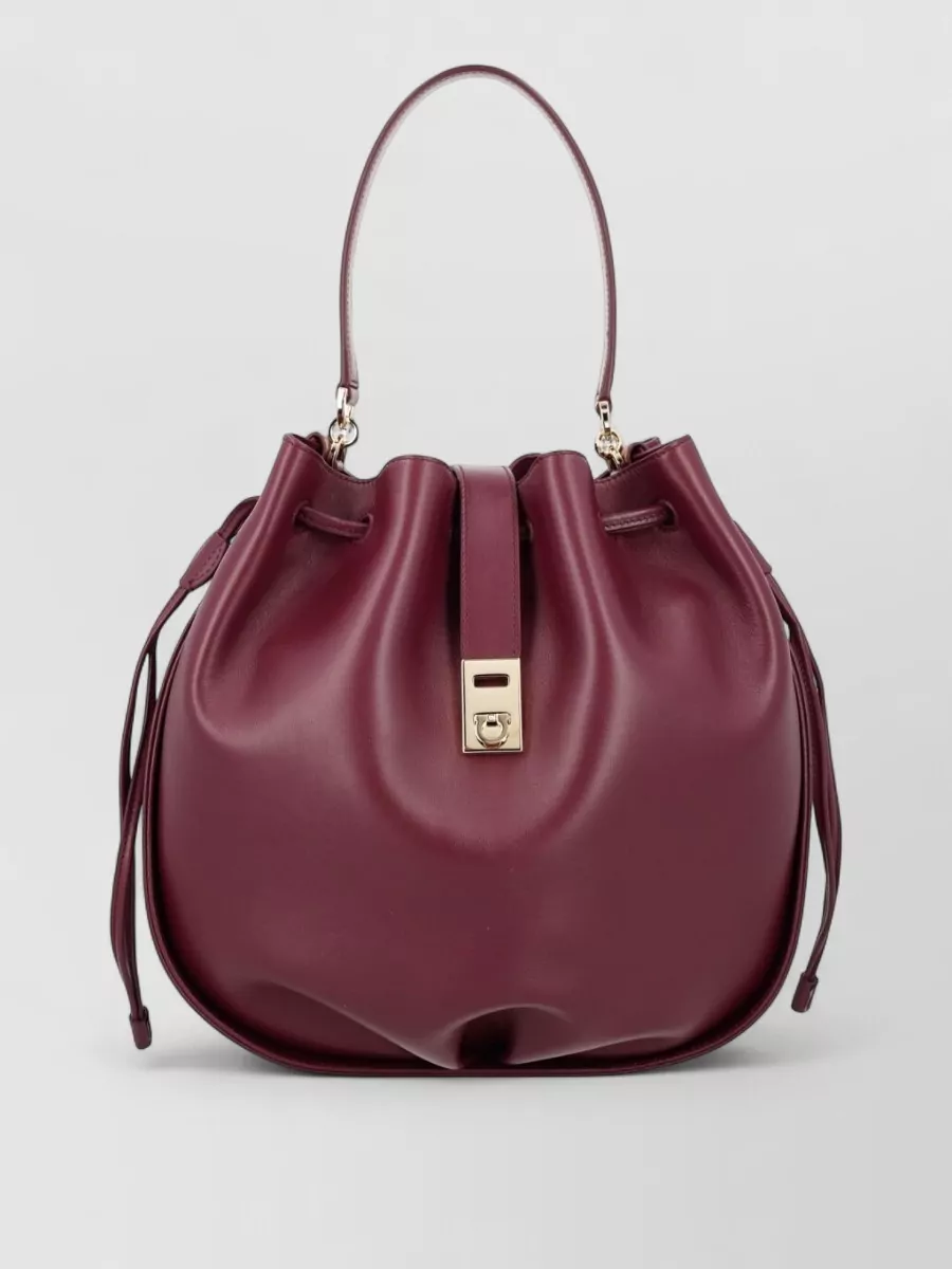 Ferragamo The Hug Bag Leather Bucket Bag