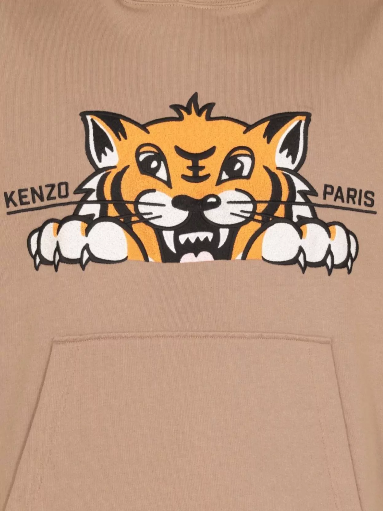Kenzo Graphic Print Hooded Sweatshirt In Neutral