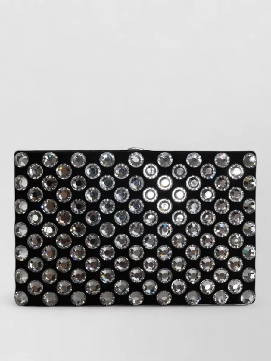 Dolce&Gabbana devotion velvet crystal-embellished clutch bag