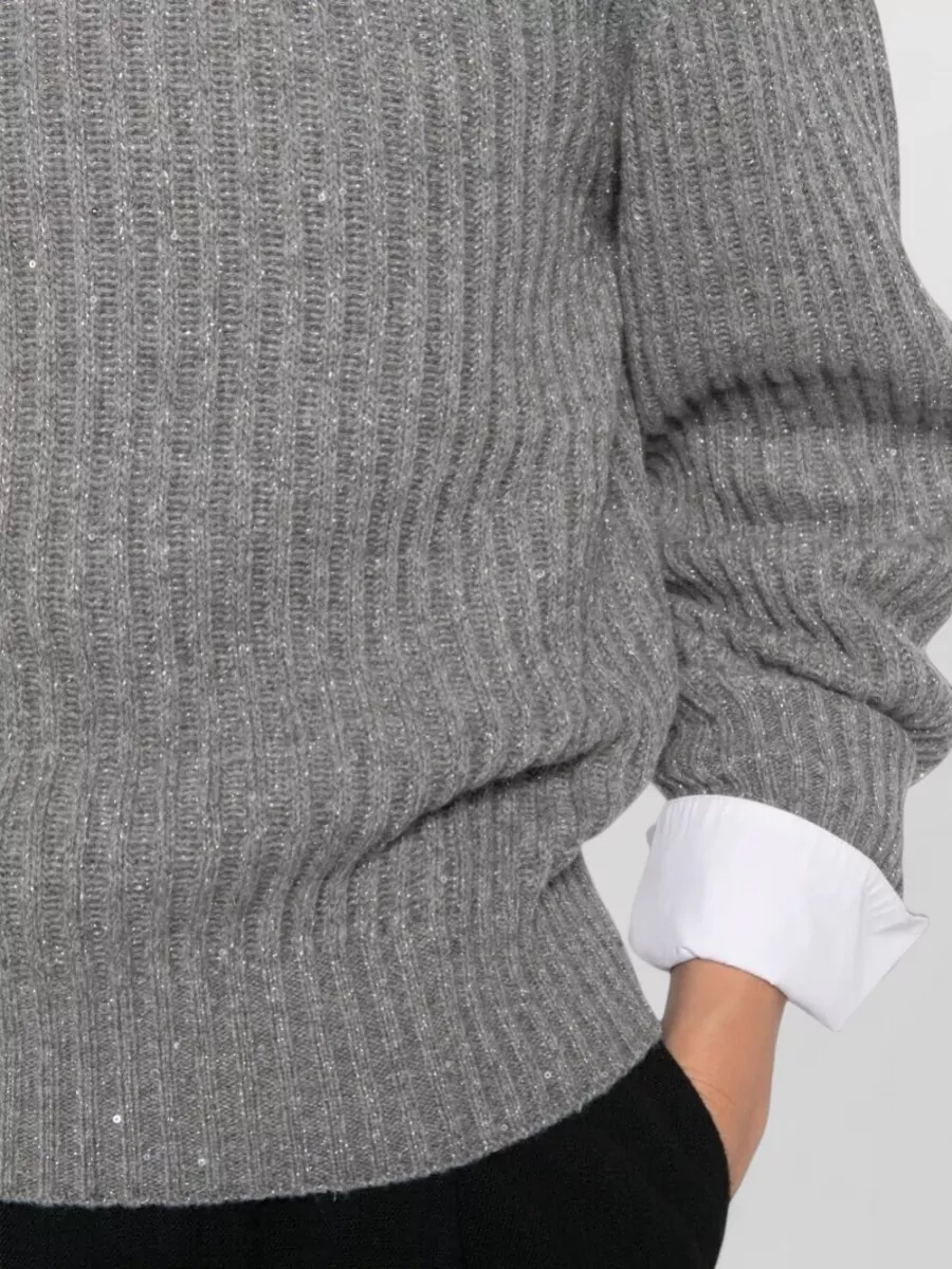 Brunello Cucinelli Cashmere Wool Ribbed Sweater