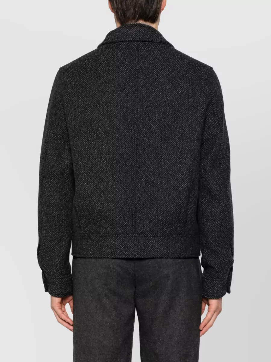 Paul Smith Herringbone Single-Breasted Coat