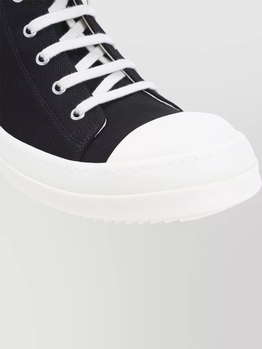 Rick Owens Drkshdw High Top Sneakers Metal Eyelets Rubber Sole