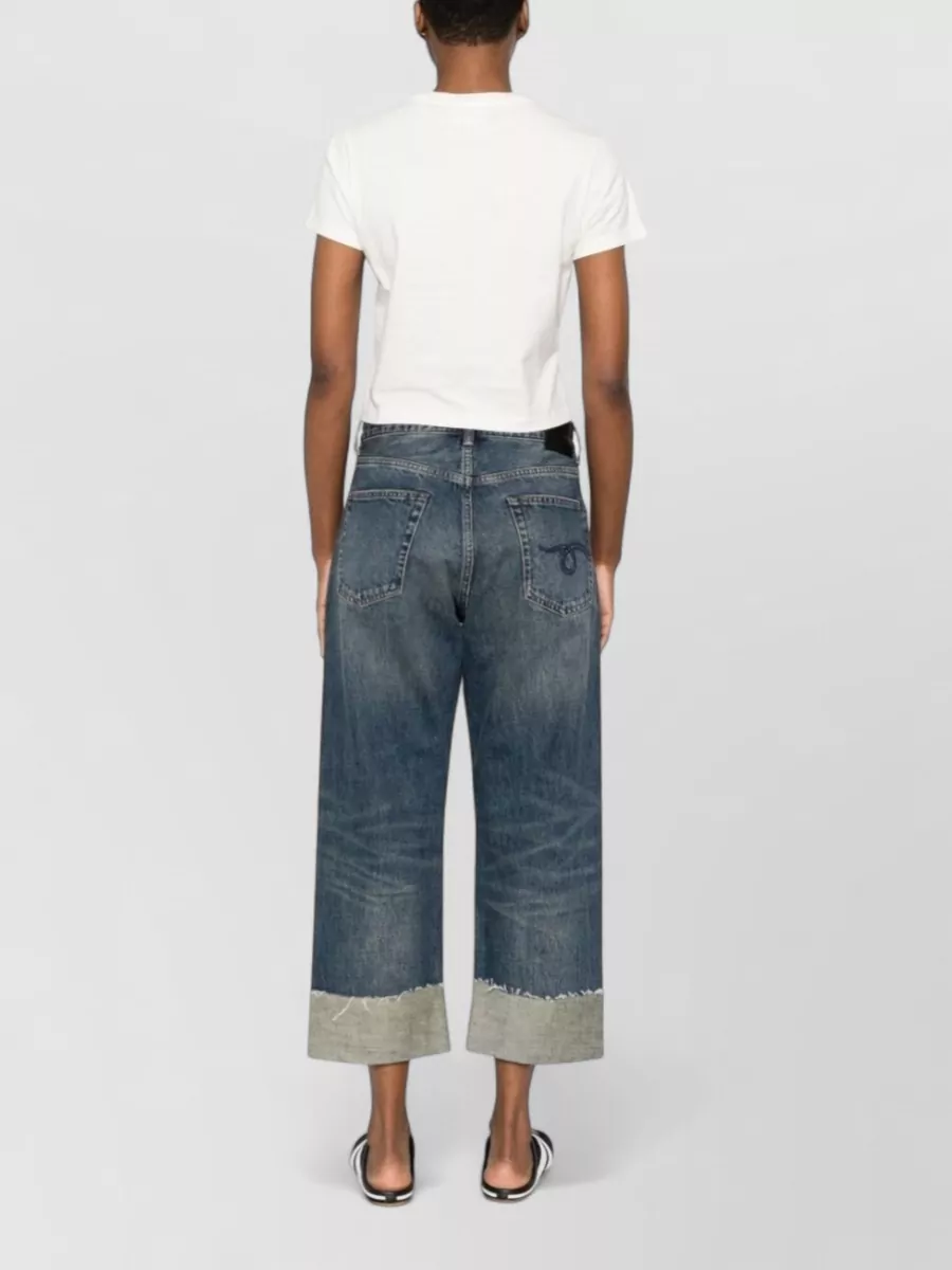 Maison Kitsuné Cropped Logo Cotton T-Shirt