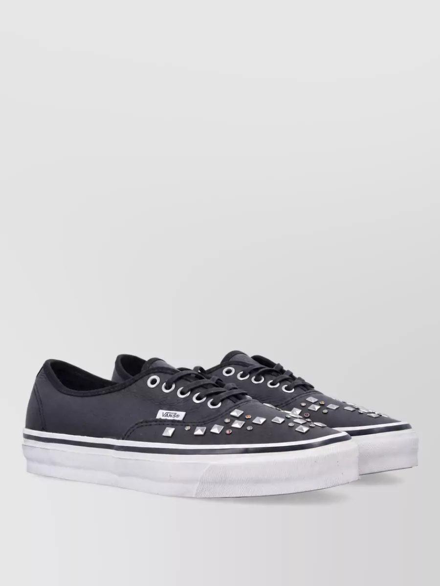 Vans leather embellished lace-up shoes