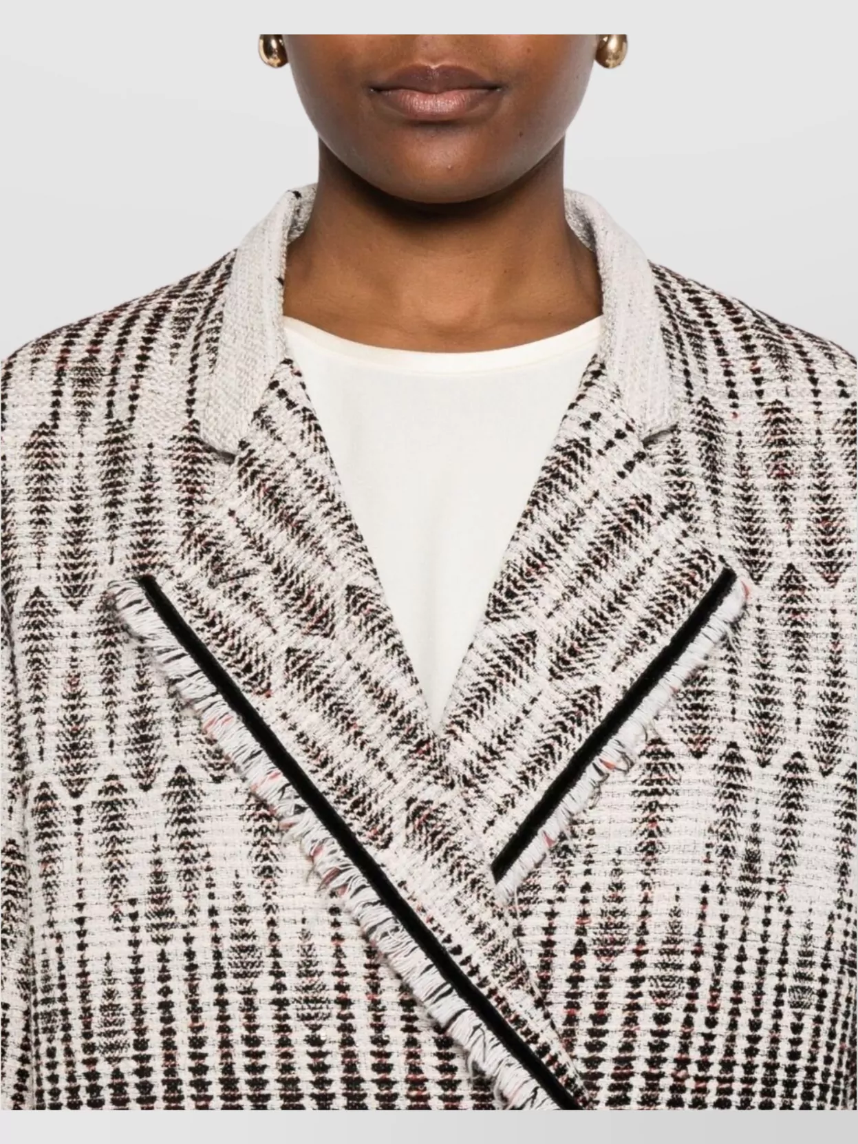 Forte Forte Geometric Patterned Double-Breasted Jacket