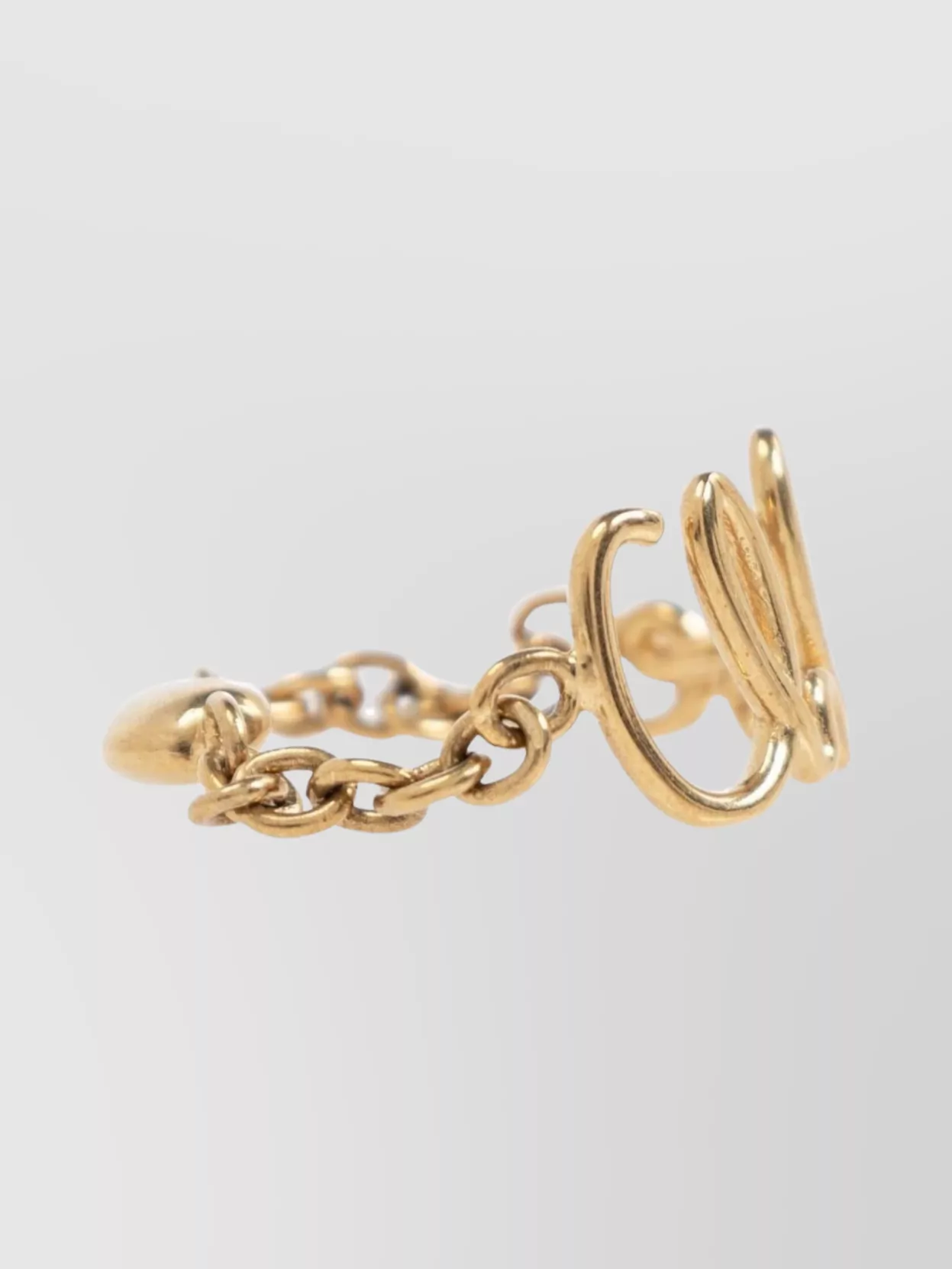 Chloé Iconic Chain Ring With Polished Script Design