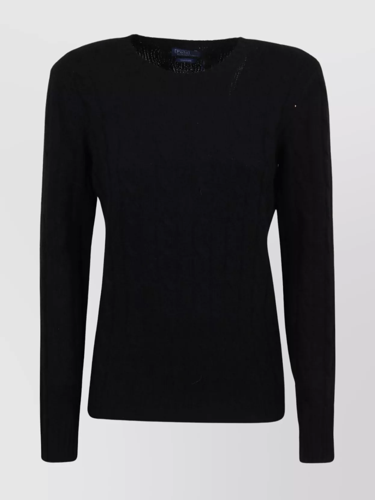 Shop Polo Ralph Lauren Ribbed Knit Crewneck Pullover In Black