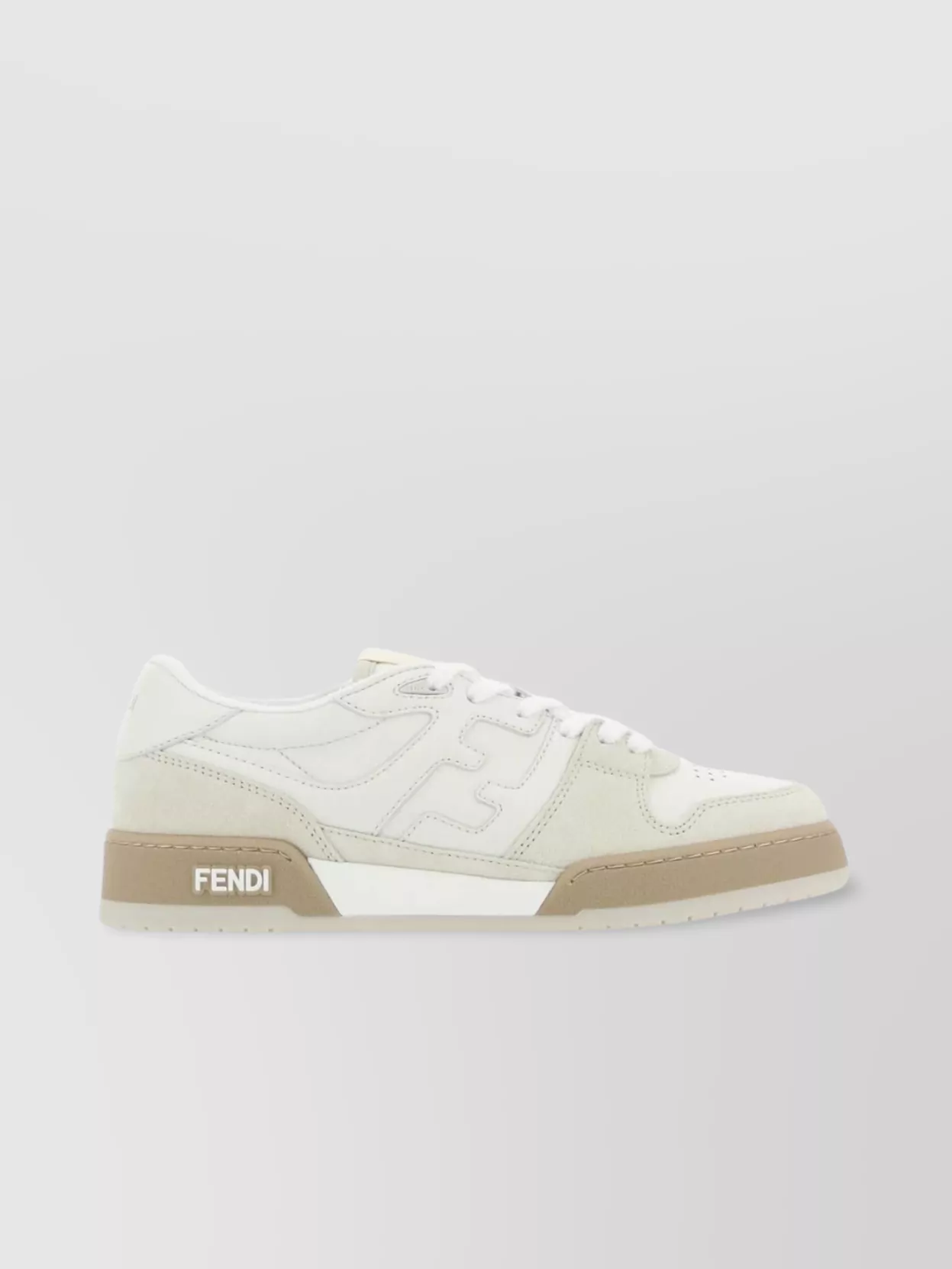 Shop Fendi Low-top Perforated Color-block Sneakers
