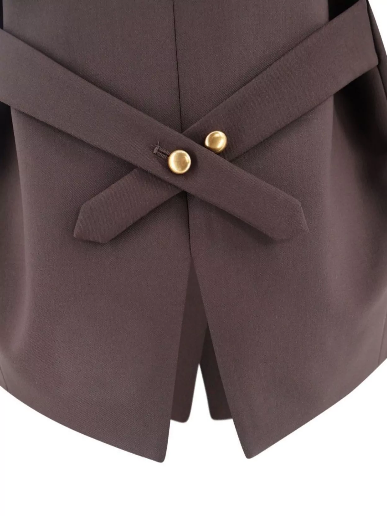 Parosh Tailored Wool Vest Gold Buttons