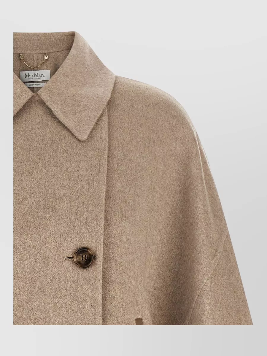 Max Mara Cashmere Double Breasted Cape Coat