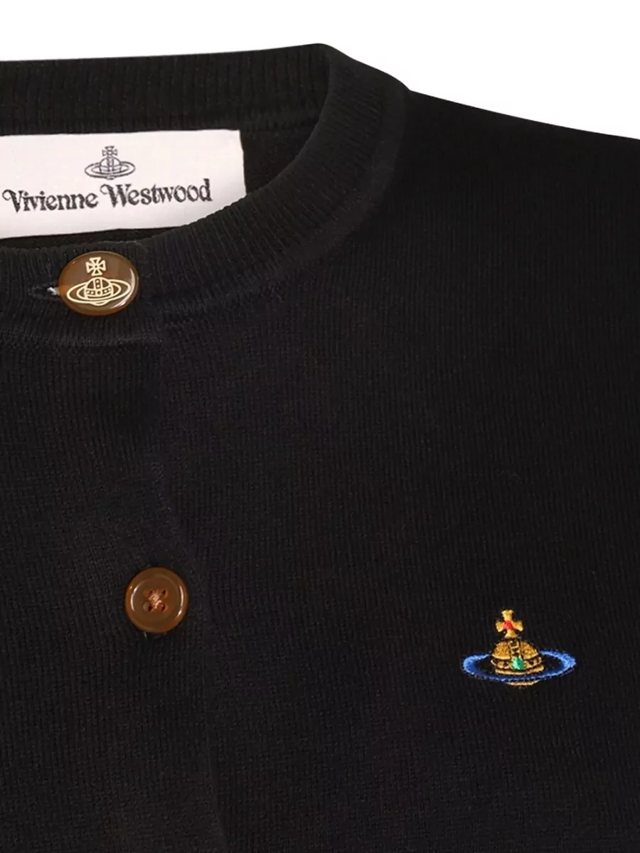 Vivienne Westwood Cashmere Ribbed-Knit Crewneck Cardigan