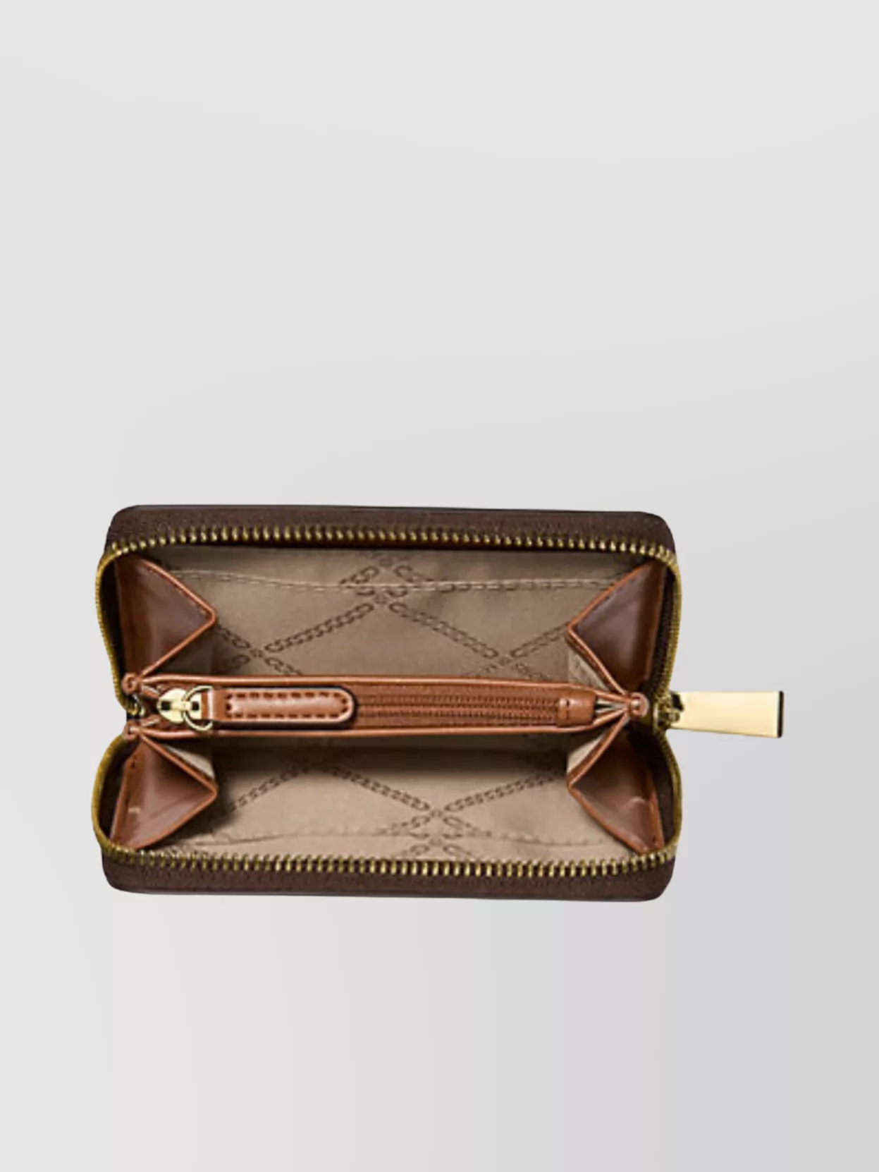 Michael Kors Logo Detail Zip-around Cardholder With Multiple Slots