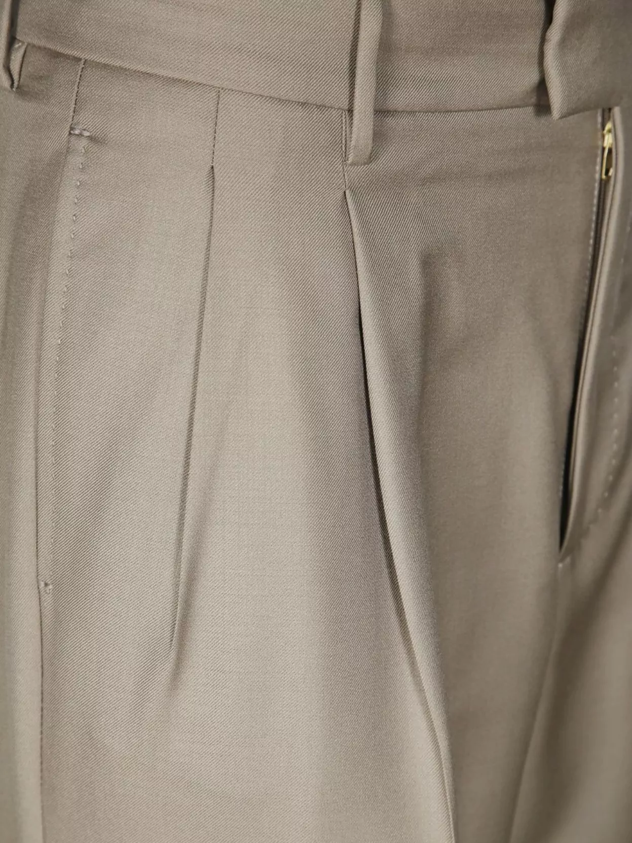 Shop Berwich Trousers Belt Loops Cuffed Hem Pleated Front