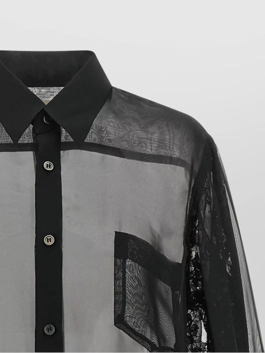 Comme Des Garçons Lace Double Sleeve Shirt