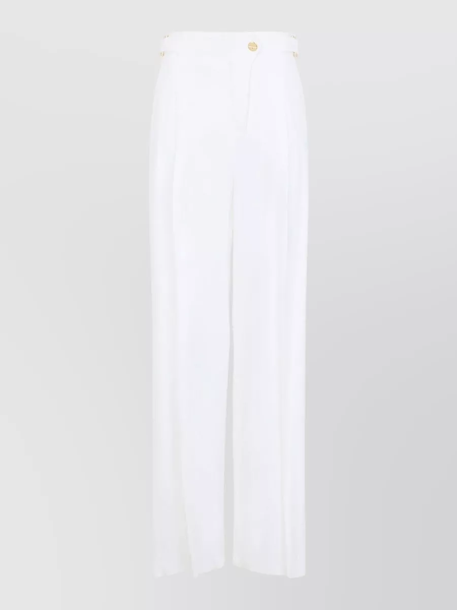 Elisabetta Franchi linen high-rise wide-leg trousers