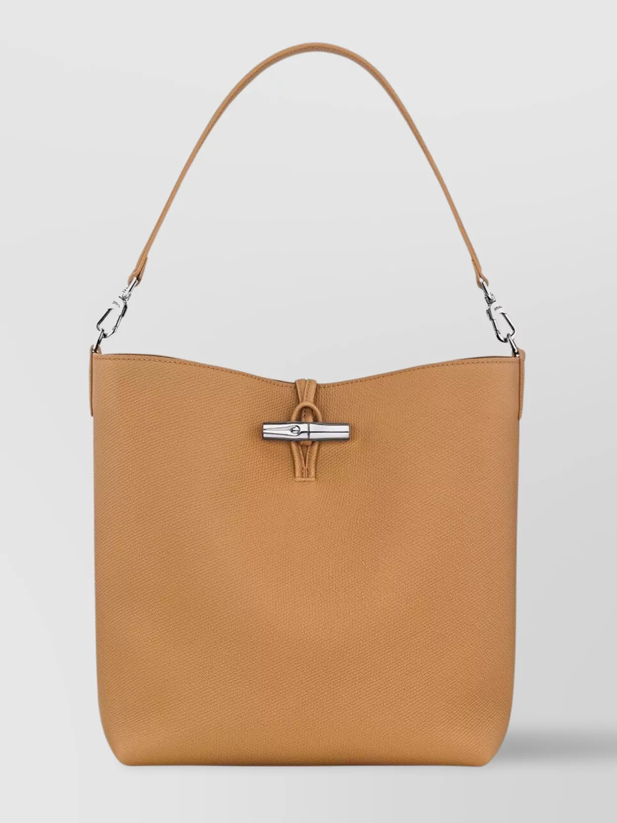 Longchamp Walnut Hobo Bag Metal Hardware