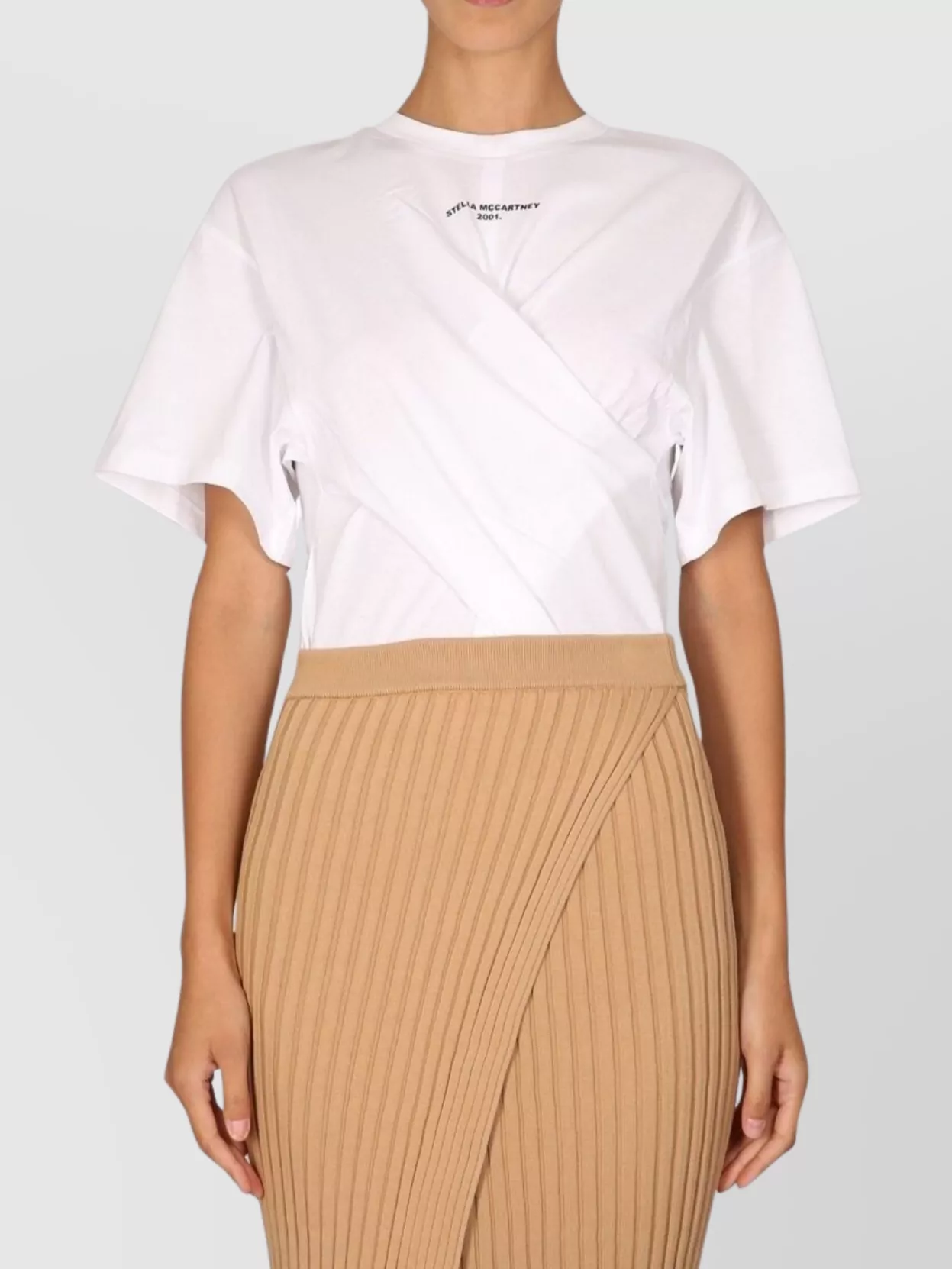 Stella Mccartney Twisted Ribbed Wrap T-shirt