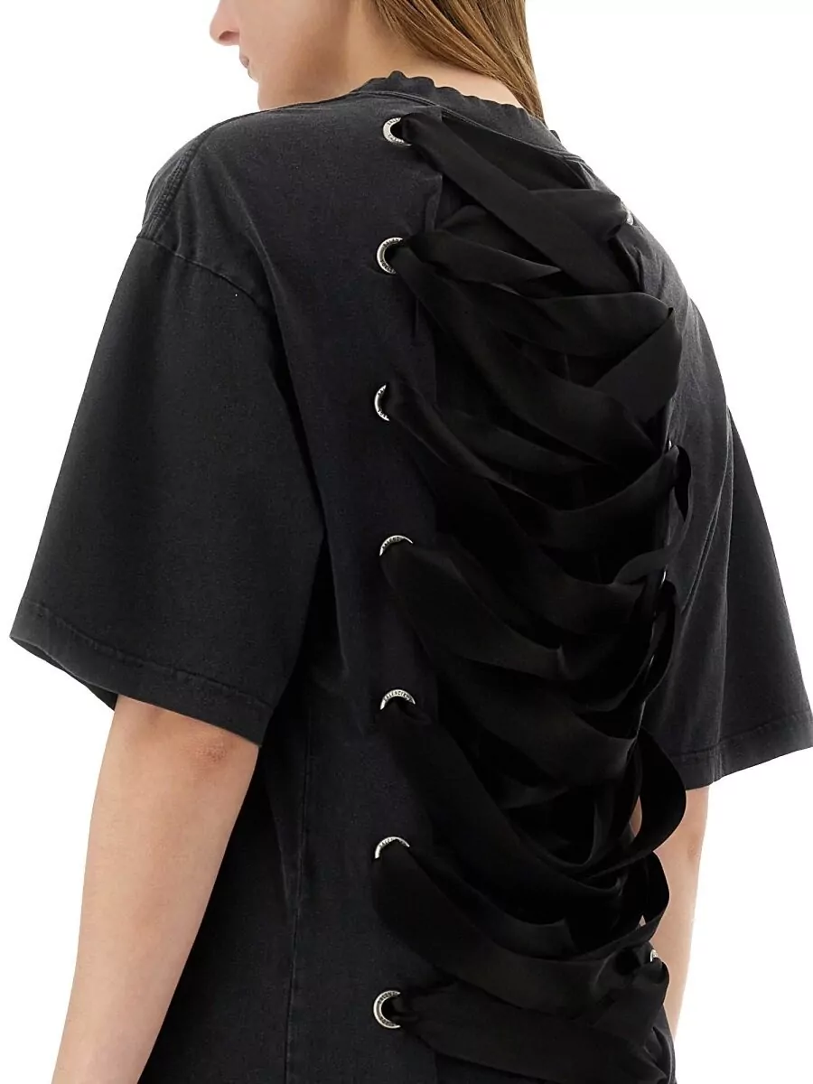 Balenciaga Cotton Lace-Up T-Shirt