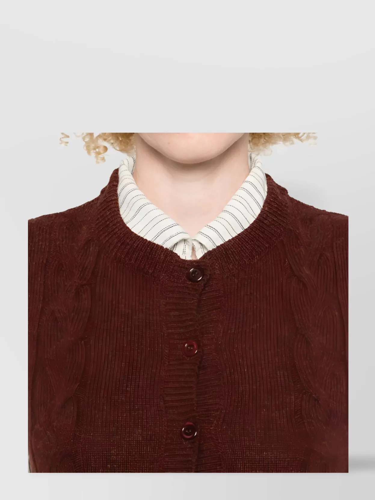 A.p.c. Cable Knit Sleeveless Jumper And Buttons