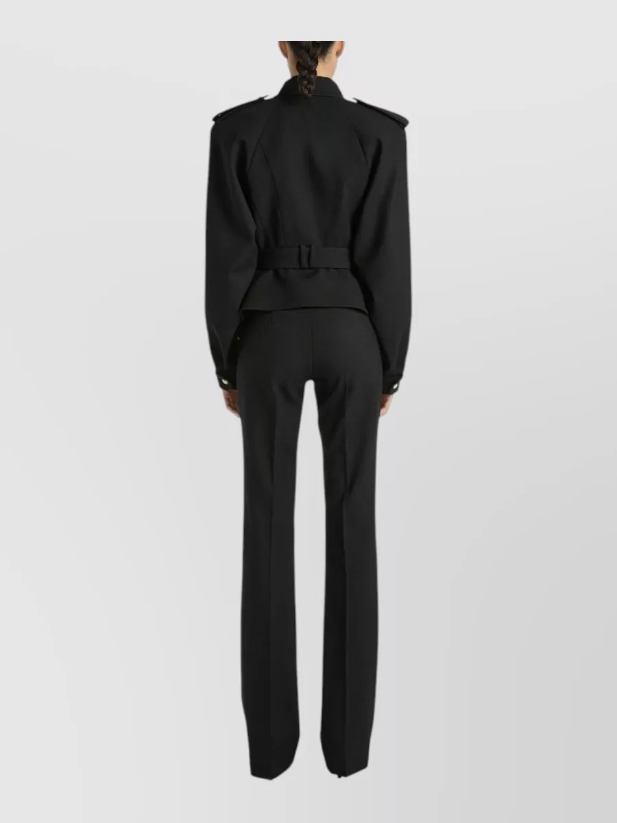 Balmain Wool Straight-Leg Suit Trousers