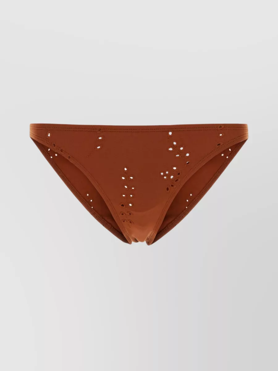 Chloé Perù Swimwear Bottom With Embroidered Peau Douce Detailing