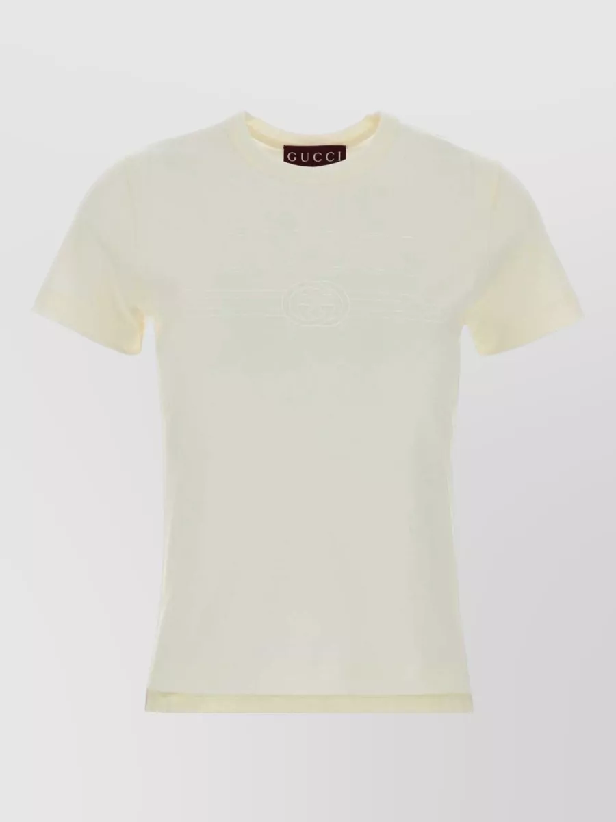Gucci cotton short-sleeve ribbed crewneck t-shirt